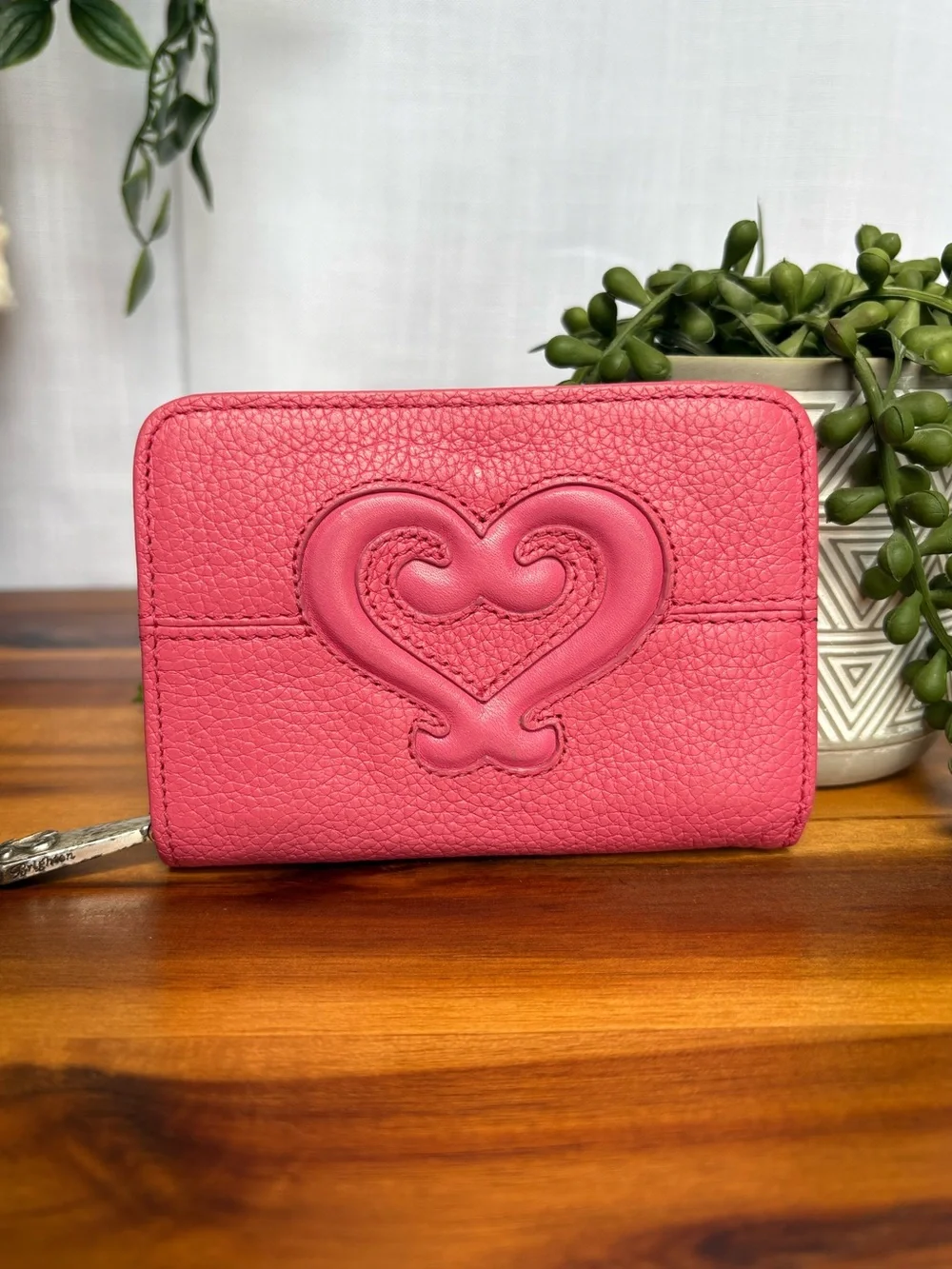 VTG Brighton Deco Sweetheart Mini Coin Purse Wallet / Keychain Fob - Y2K